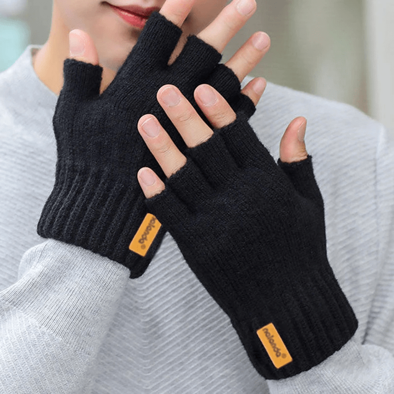 Gant mitaine chaude Hiver Noir / Acrylique/Polyester