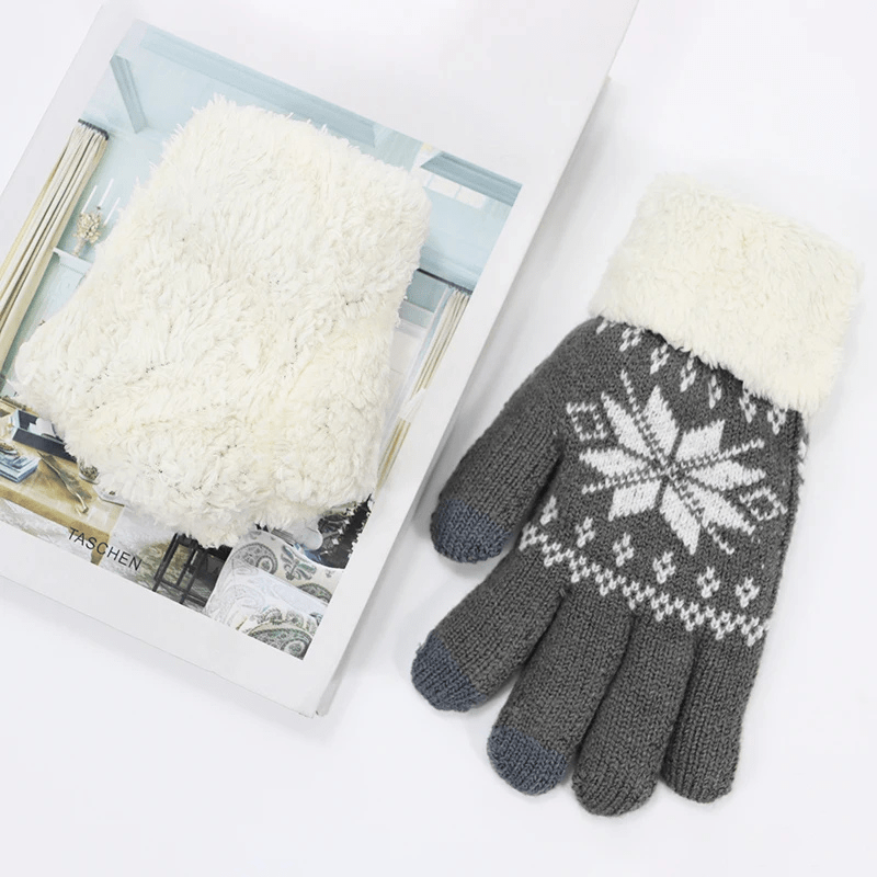 Gant tactile hiver pour femme Gris / Acrylique/polyester