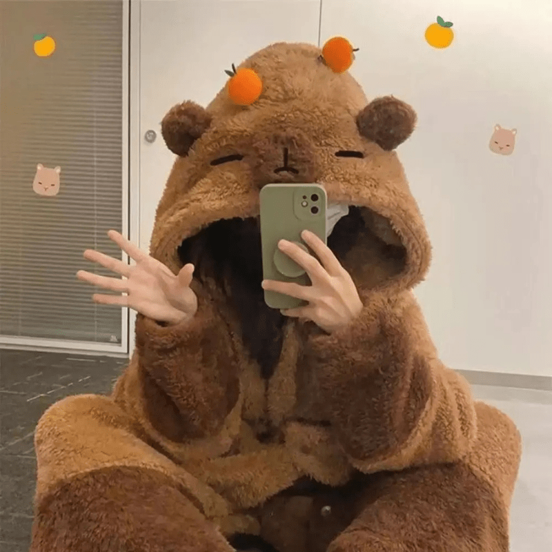 Kigurumi Capybara Douillet L / pièce unique / Coton