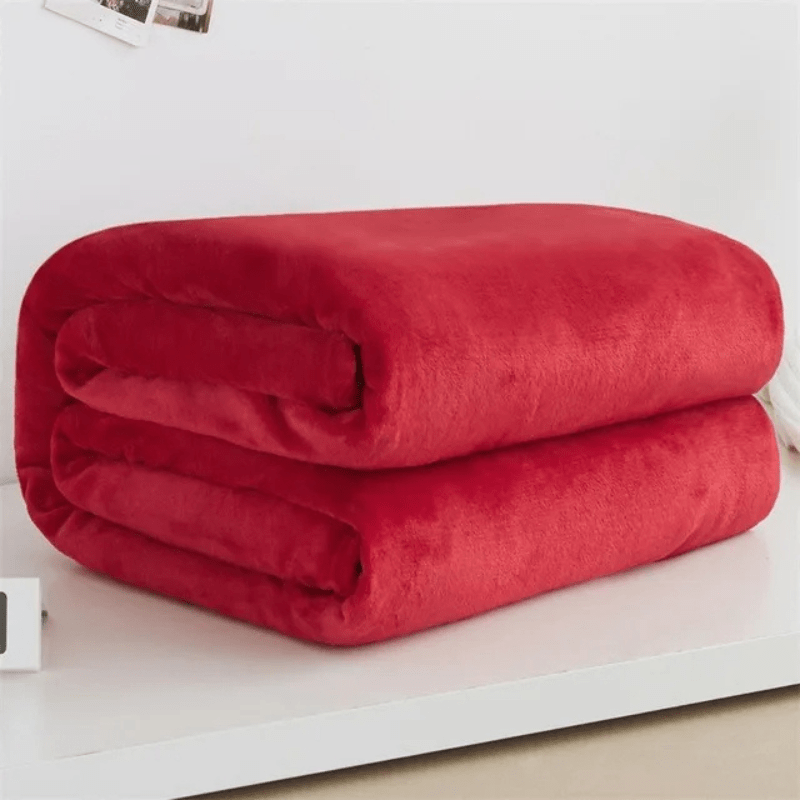 plaid cocooning et polaire Rouge / 200x230cm / Polyester