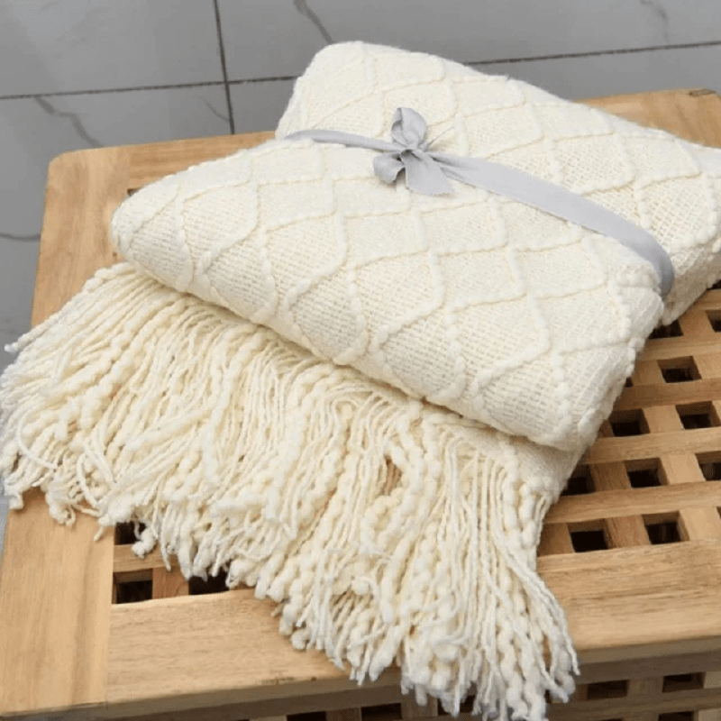 Couverture cosy Nordique Beige / 150X200cm / Polyester/Coton