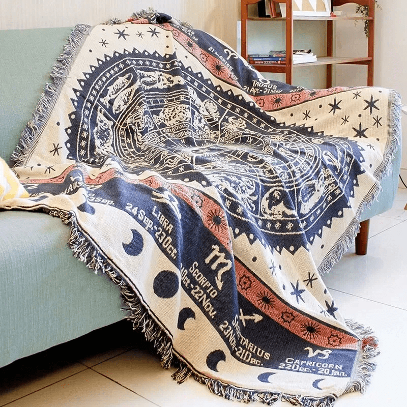 Couverture style astrologie Astrologie style 1 / 130x180cm / Polyester/coton