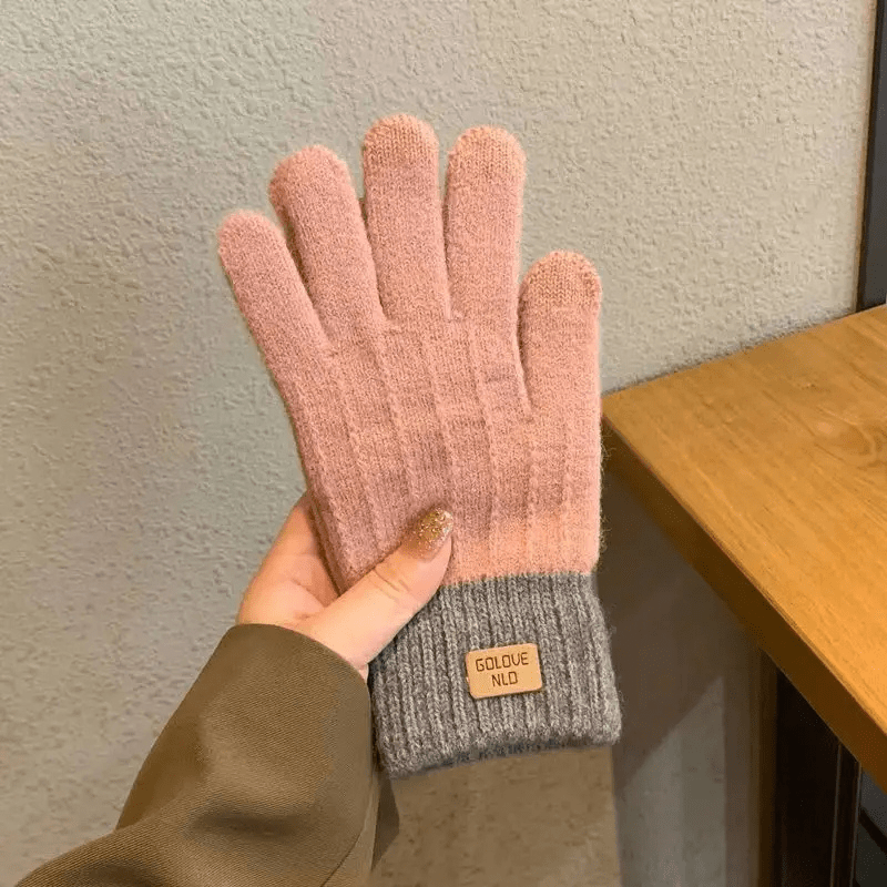 Gant Hiver Tactile pour femme Rose / taille Unique / Acrylique/Polyester