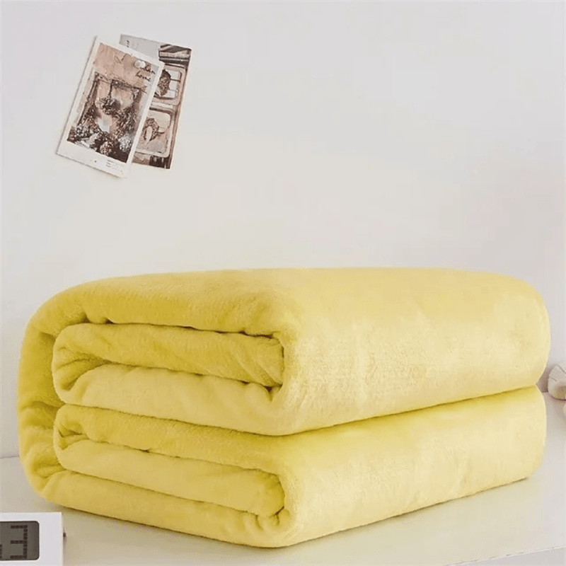 plaid cocooning et polaire Jaune foncé / 200x230cm / Polyester