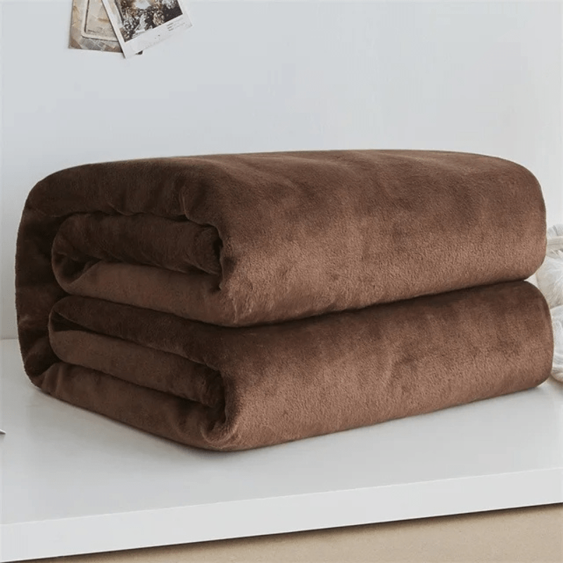 plaid polaire cocooning marron / 70x100cm / Polyester